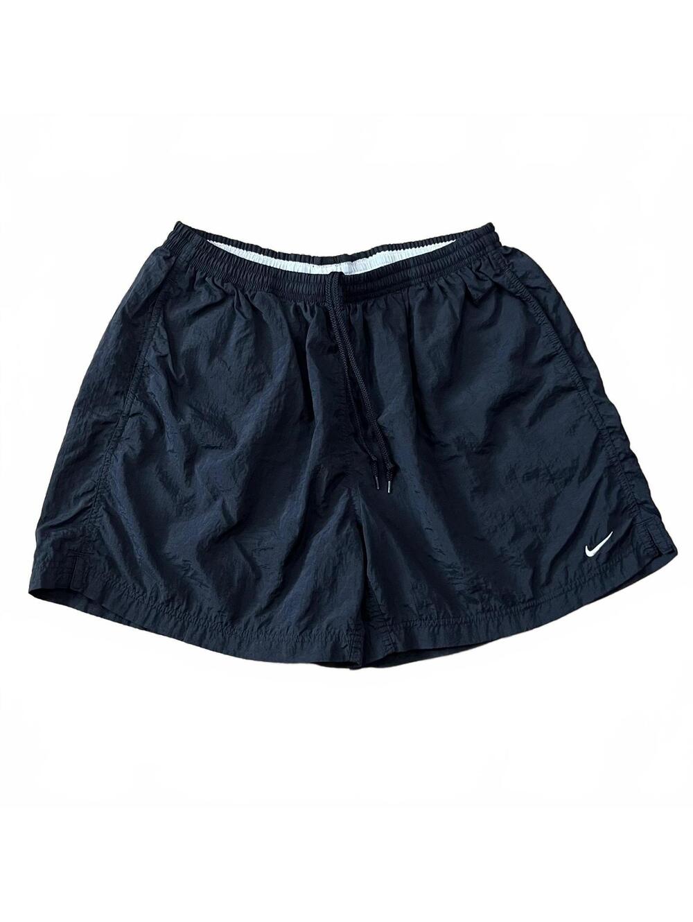 Vintage Nike Womens Black Nylon Athletic Shorts Size XL 16-18